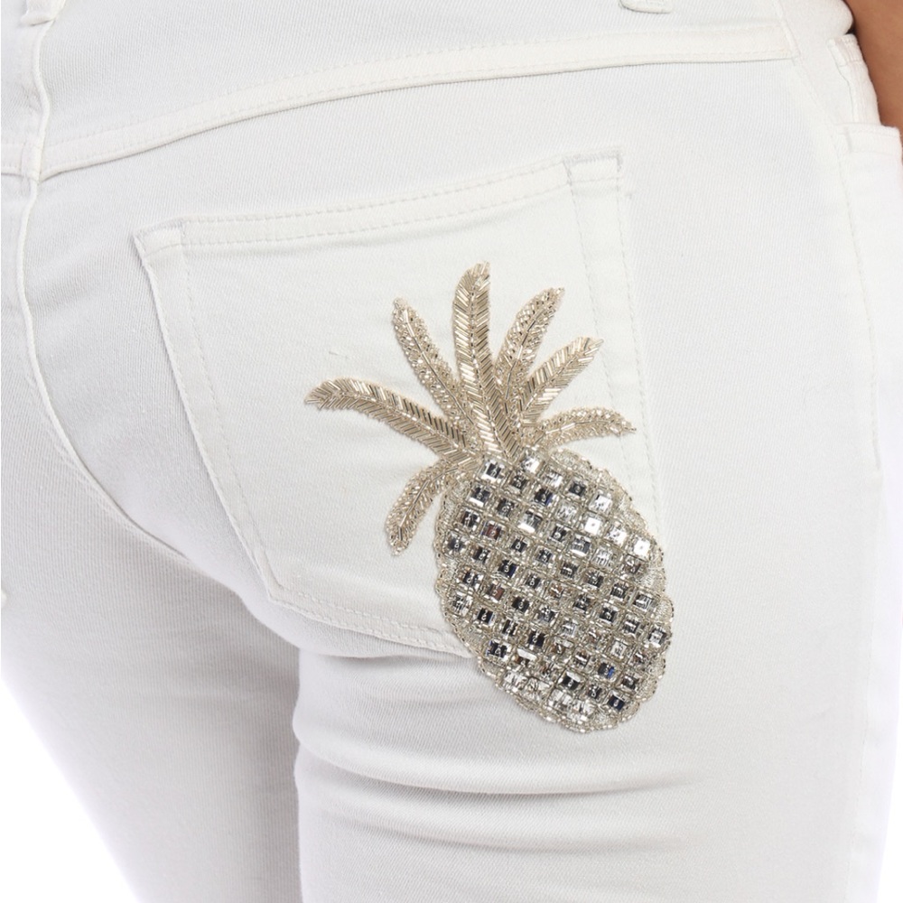 Dolce And Gabbana White Low Rise Jeans/ Made In Italy /42